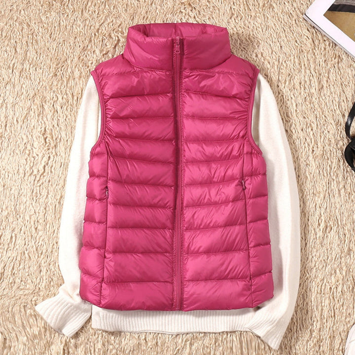 Natasha – Elegant vest met rits aan de voorkant en veilige zakken