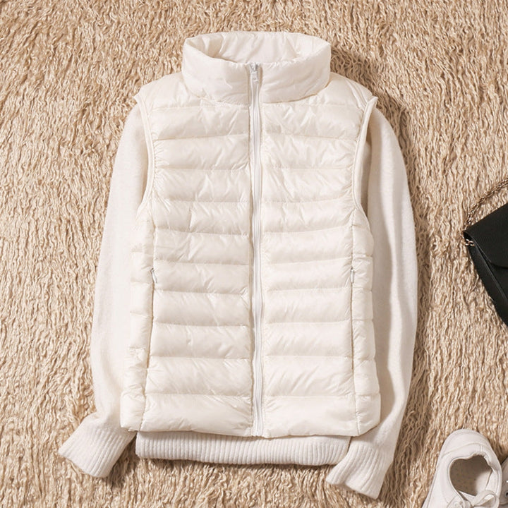 Natasha – Elegant vest met rits aan de voorkant en veilige zakken