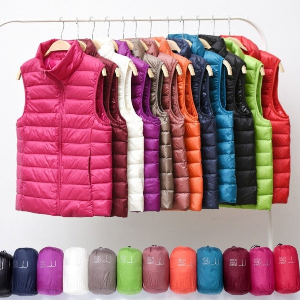 Natasha – Elegant vest met rits aan de voorkant en veilige zakken
