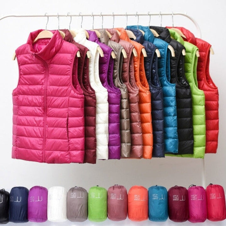 Natasha – Elegant vest met rits aan de voorkant en veilige zakken