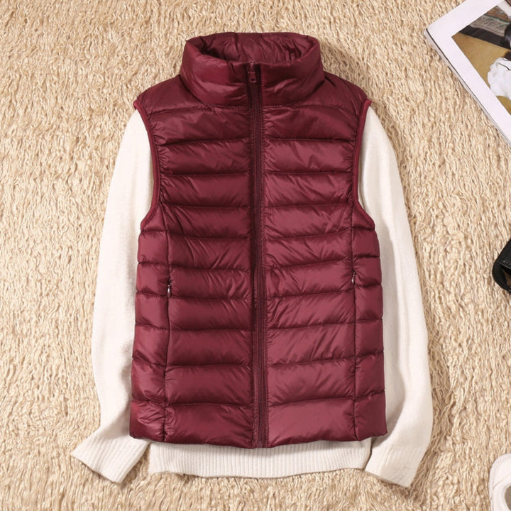 Natasha – Elegant vest met rits aan de voorkant en veilige zakken
