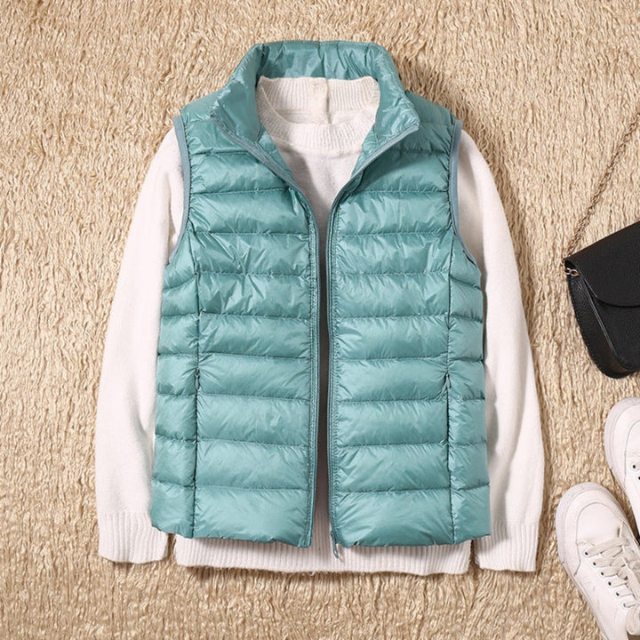 Natasha – Elegant vest met rits aan de voorkant en veilige zakken