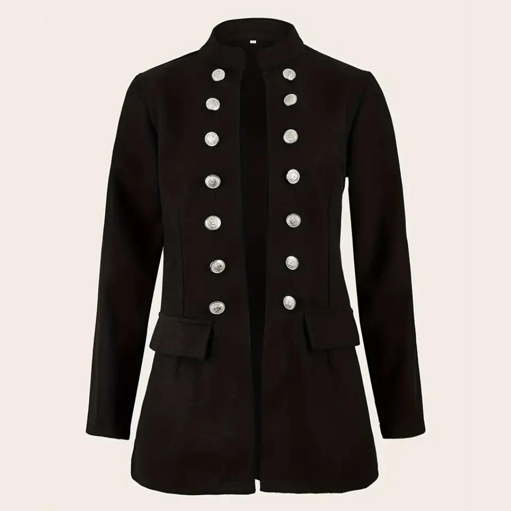 Rozi - Klassiek Getailleerde Blazer met Knopen Aan De Voorkant