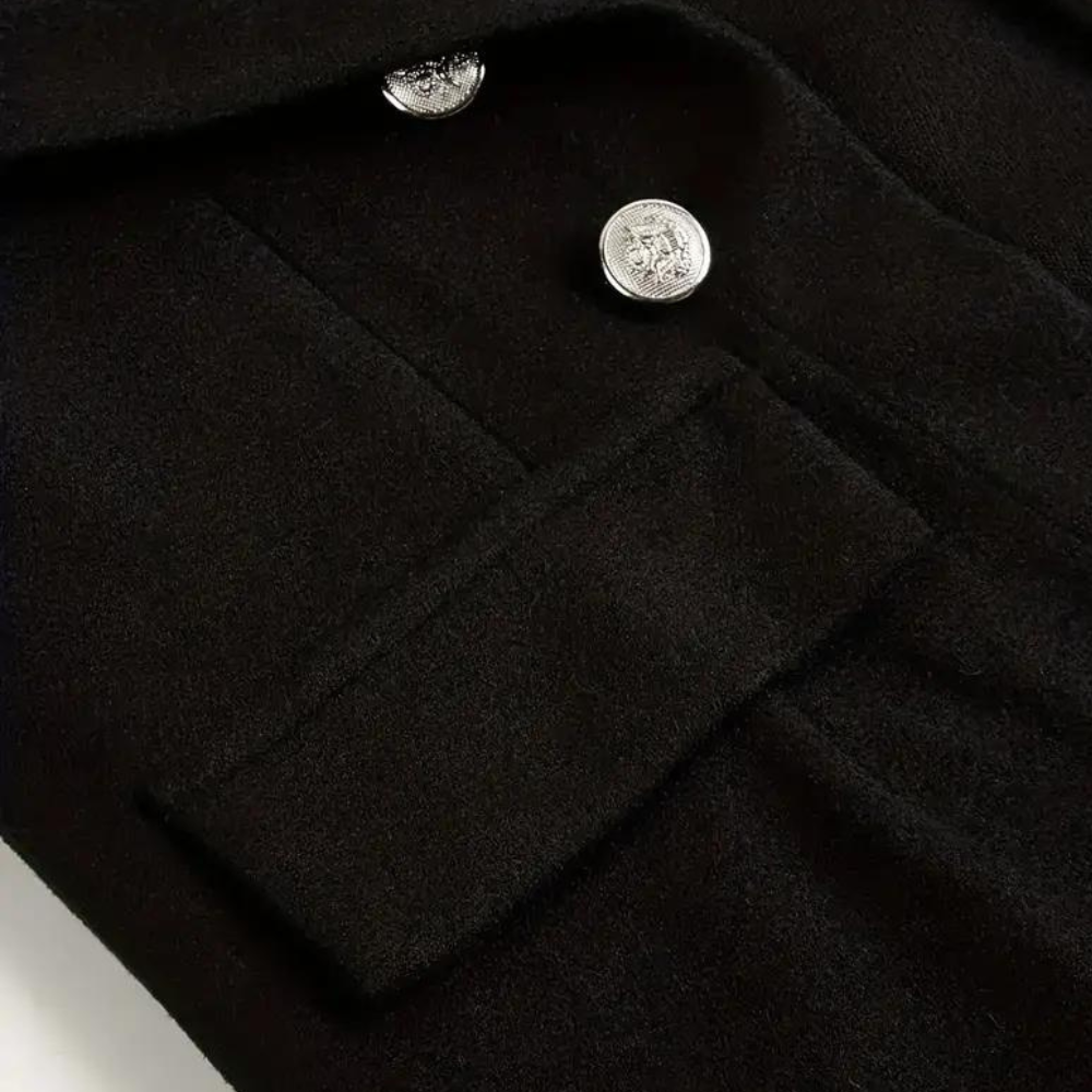 Rozi - Klassiek Getailleerde Blazer met Knopen Aan De Voorkant